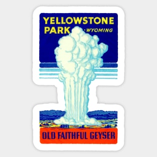 Vintage Yellowstone Park Wyoming Sticker